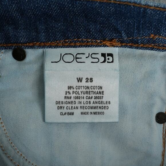 Joes Jeans Crop Ankle Womens W 25 Blue Distressed Rolled Cuff KSKU5605 Kursten - Picture 11 of 12